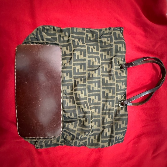 Designer Patterned Tote Bag - Black and Brown - Picture 13 of 16